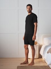 Black/Green Jersey Short Pyjamas Set 2 Pack - Image 2 of 16