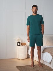 Black/Green Jersey Short Pyjamas Set 2 Pack - Image 3 of 16