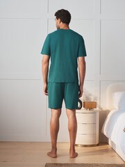 Black/Green Jersey Short Pyjamas Set 2 Pack - Image 6 of 16