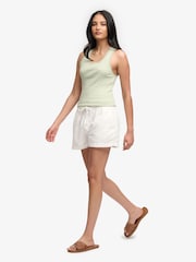 Superdry White Cotton Broderie Beach Shorts - Image 1 of 3