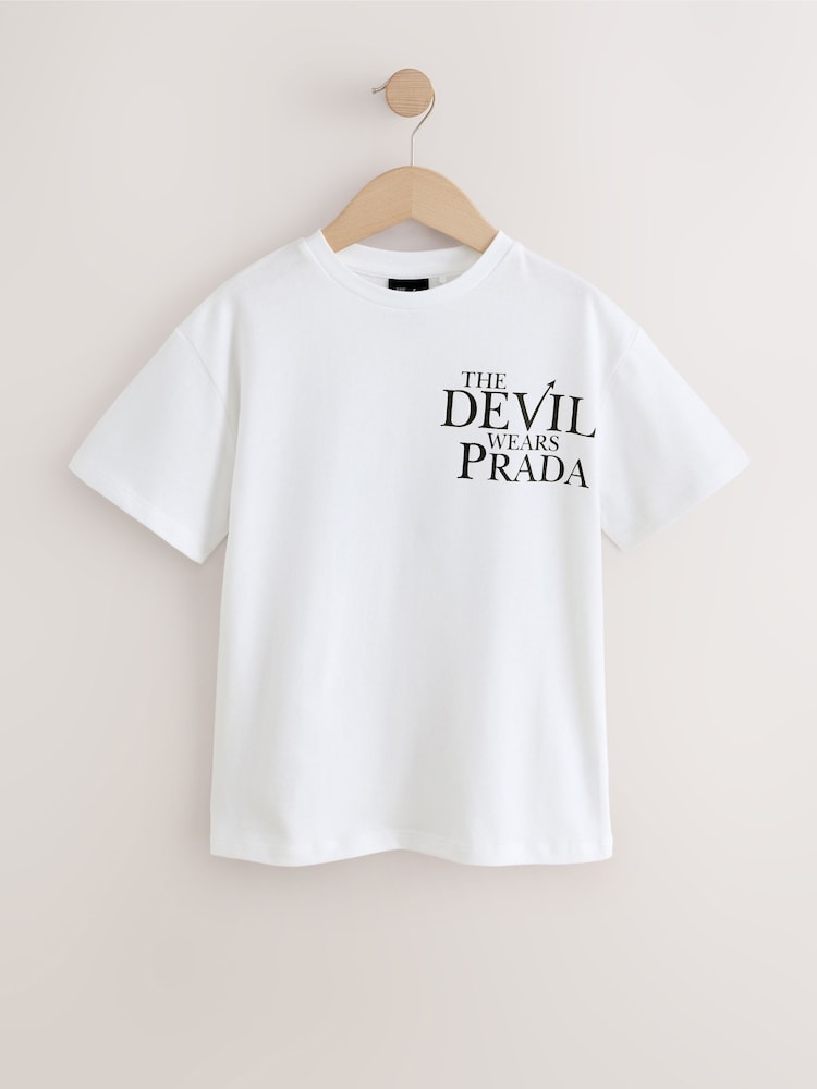 White The Devil Wears Prada Oversized Graphic T-Shirt (3-16yrs) - Image 1 of 4