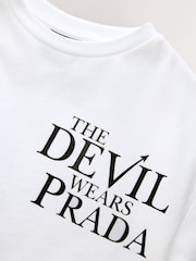 White The Devil Wears Prada Oversized Graphic T-Shirt (3-16yrs) - Image 4 of 4