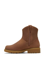 Clarks Tan Brown Tessyn Stud Western Boots - Image 2 of 6