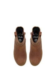 Clarks Tan Brown Tessyn Stud Western Boots - Image 4 of 6