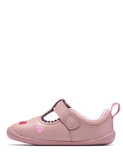 Clarks Pink Toddlers Roamer Heart Pre-Walkers Shoes in Dusty - Image 2 of 7