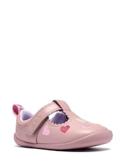 Clarks Pink Toddlers Roamer Heart Pre-Walkers Shoes in Dusty - Image 3 of 7