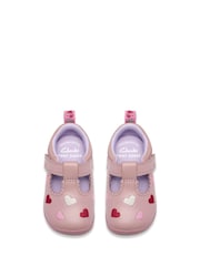 Clarks Pink Toddlers Roamer Heart Pre-Walkers Shoes in Dusty - Image 6 of 7
