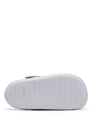 Clarks Silver Roamer Trim Silver First Steps Shoes - Image 6 of 6