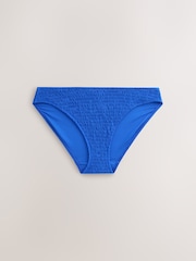 Cobalt Blue Shirred High Leg Bikini Bottom - Image 5 of 7