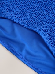 Cobalt Blue Shirred High Leg Bikini Bottom - Image 7 of 7