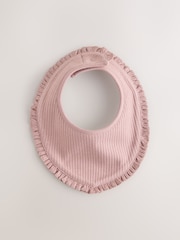 Pink/Blue Frill Dribble Bibs 3 Pack - Image 2 of 6