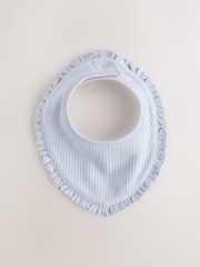 Pink/Blue Frill Dribble Bibs 3 Pack - Image 4 of 6