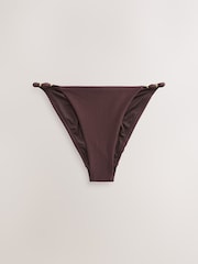 Chocolate Brown Tanga Midi Bikini Bottoms - Image 1 of 3