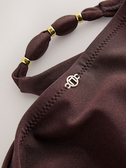 Chocolate Brown Tanga Midi Bikini Bottoms - Image 3 of 3