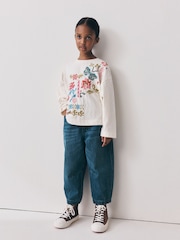 Ecru Embroidery Long Sleeve Top (3-16yrs) - Image 2 of 8