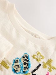 Ecru Embroidery Long Sleeve Top (3-16yrs) - Image 7 of 8