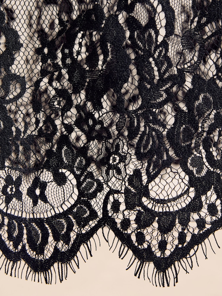 Friends Like These Black Cosy Long Sleeve Hardware Midi Dress - Image 6 of 6