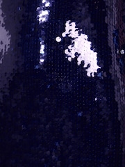 Friends Like These Cobalt Blue Scoop Neck Sequin Maxi Dress - Image 5 of 5