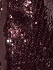 Friends Like These Chocolate Brown Scoop Neck Sequin Maxi Dress - Image 5 of 5