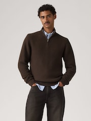 Levi's® Brown Original HM Quarter-Zip Sweater - Image 1 of 5