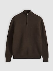 Levi's® Brown Original HM Quarter-Zip Sweater - Image 4 of 5