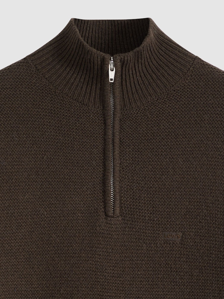 Levi's® Brown Original HM Quarter-Zip Sweater - Image 5 of 5