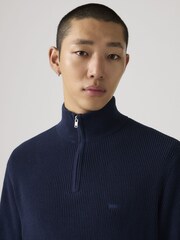 Levi's® Blue Quarter Zip Jumper - Image 4 of 6
