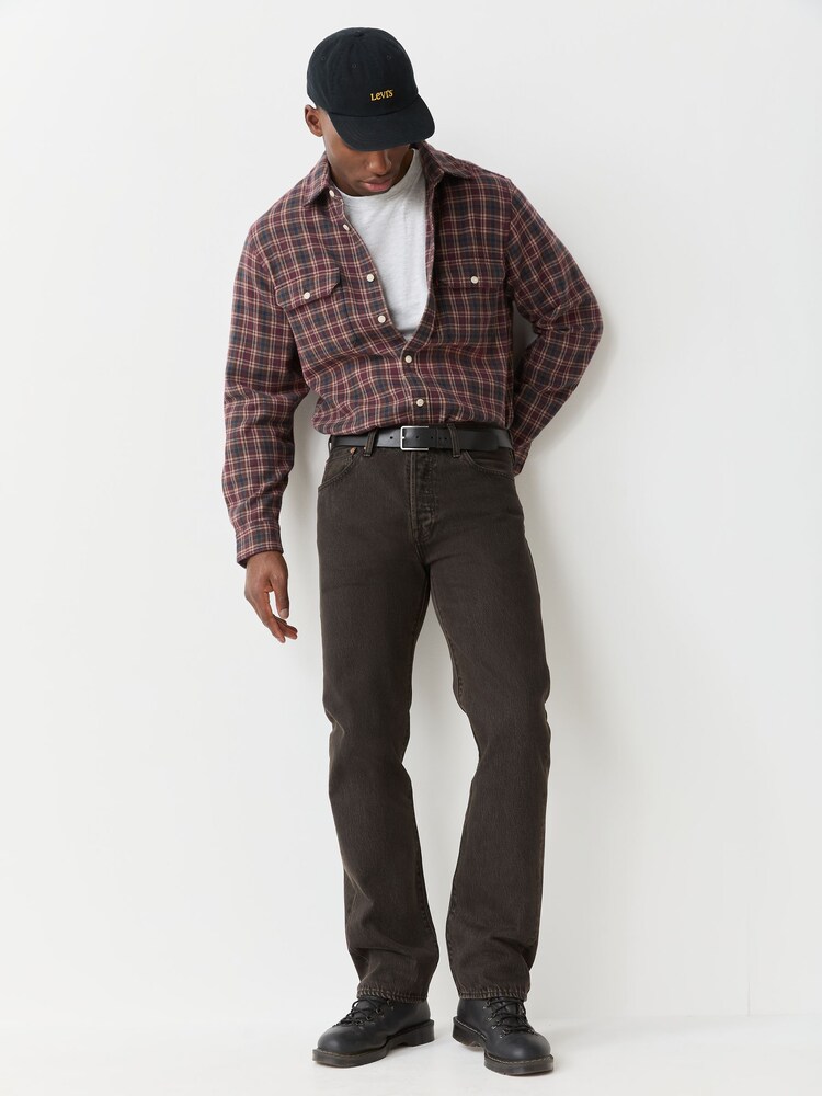 Levi's® Khaki Green Men's 501® Original Fit Jeans - Image 1 of 4