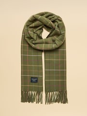 Joules Langtree Khaki Check Scarf - Image 1 of 7