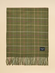 Joules Langtree Khaki Check Scarf - Image 5 of 7