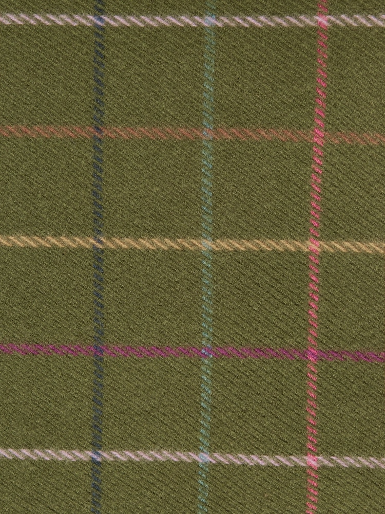 Joules Langtree Khaki Check Scarf - Image 7 of 7