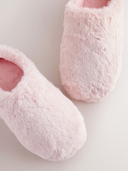 Pink Faux Fur Mule Slippers - Image 5 of 5