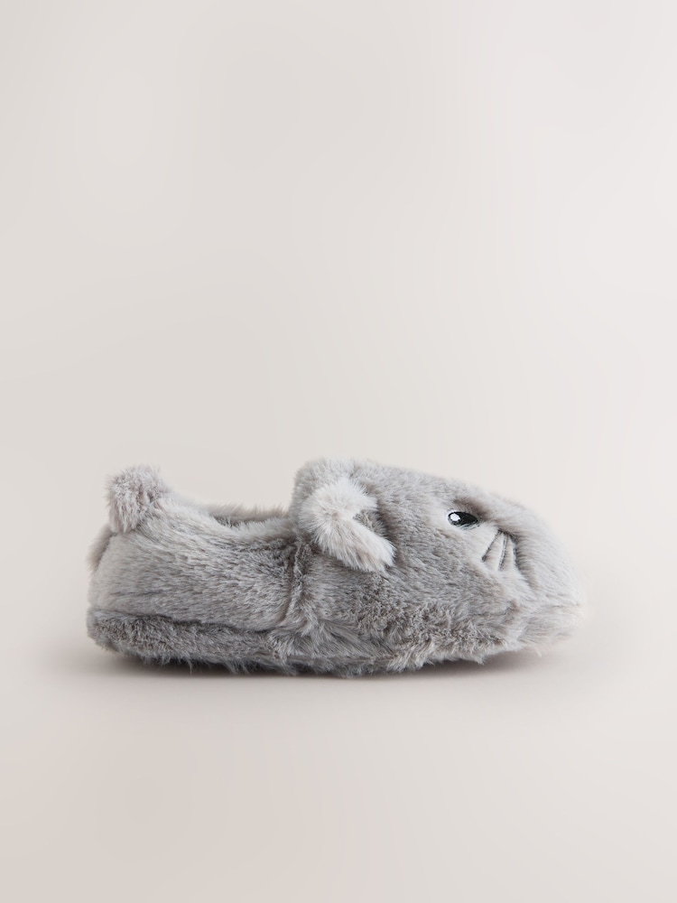 Grey Cat Character Mule Slippers - Image 2 of 5
