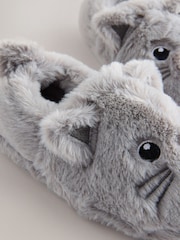Grey Cat Character Mule Slippers - Image 4 of 5