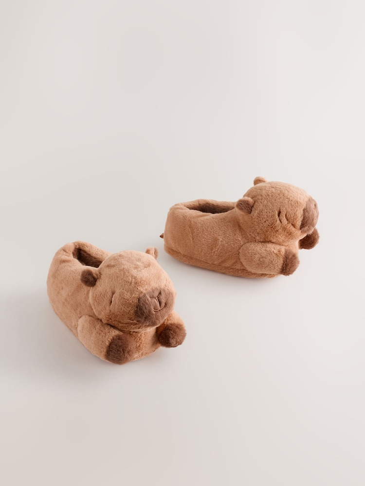 Brown Capybara - 3D Slippers - 圖片 1/5 Brown Capybara - 3D Slippers - 圖片 1/5