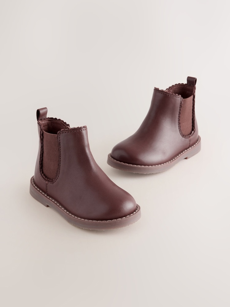 Hellbraun - Chelsea-Stiefeletten aus Leder - Bild 1 von 6 Hellbraun - Chelsea-Stiefeletten aus Leder - Bild 1 von 6