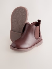 Hellbraun - Chelsea-Stiefeletten aus Leder - Bild 3 von 6