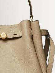 Tory Burch Soft Cement Romy Pebbled Bucket Bag - Image 5 of 6