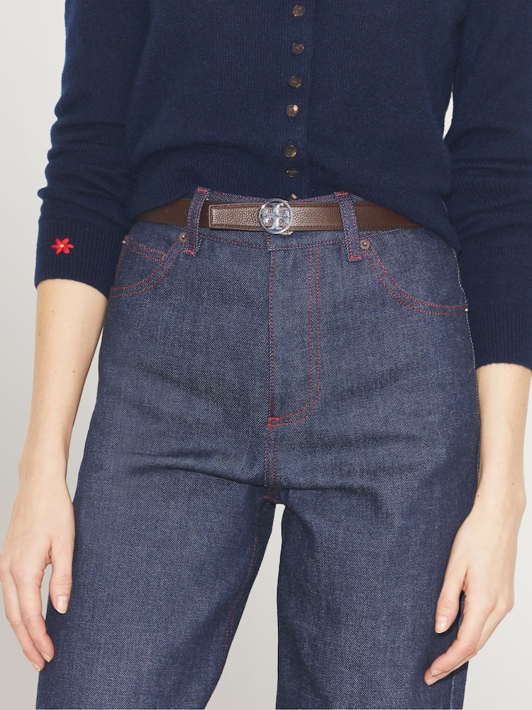 Tory Burch Brown 1" Miller Reversible Belt - Image 2 of 3 Tory Burch Brown 1" Miller Reversible Belt - Image 2 of 3