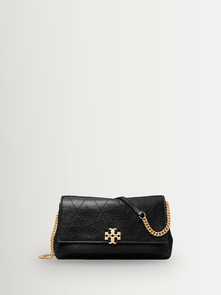 Tory Burch Black Charlie Quilted Chain Wallet - Image 1 of 4