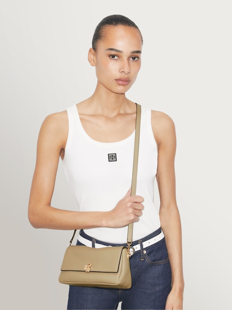 Tory Burch Soft Cement Charlie Small Shoulder Bag - Image 2 of 6