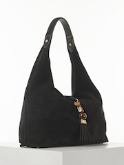 Luella Grey Brown Pandora Suede Hobo Bag - Image 6 of 7