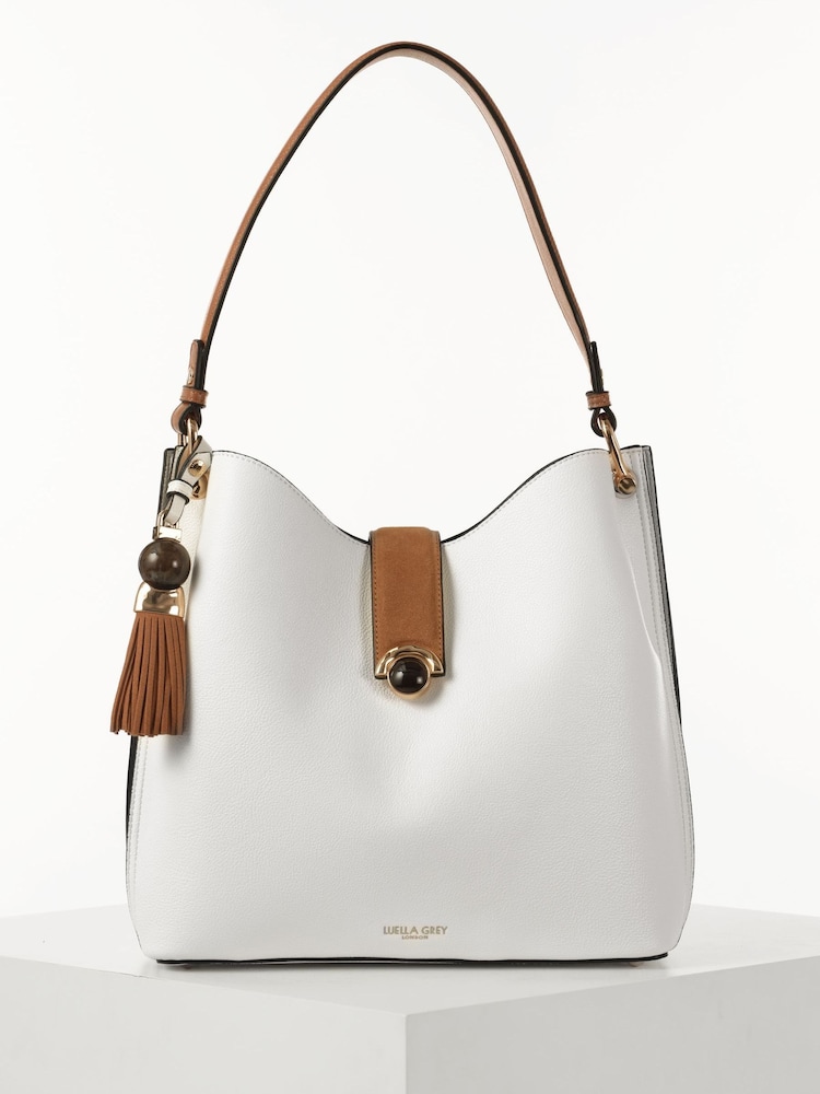 Weiß - Luella Grey Andrea Hobo Tote-Bag - Bild 1 von 3