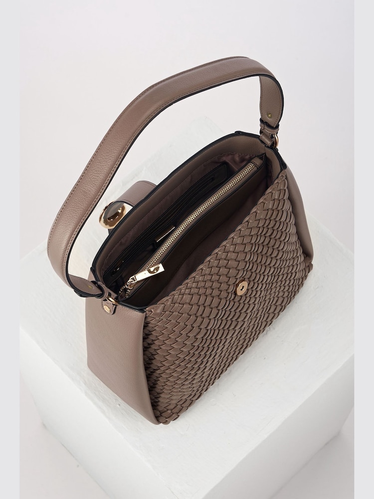 Braun - Luella Grey Flora Weave Hobo Bag - Bild 3 von 3