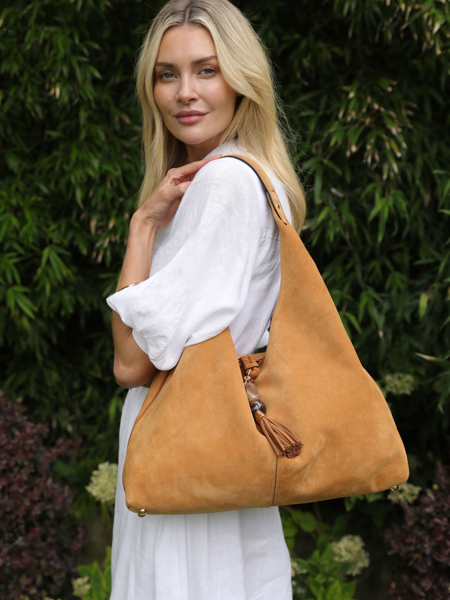 Luella Grey Grey Luella Pandora Large Suede Hobo - Image 2
