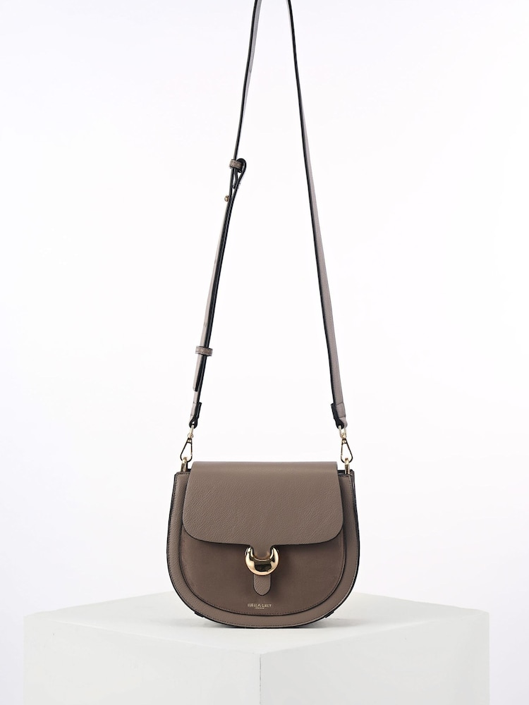 Smeđa - Luella Venetia Peat Saddle Cross-Body Bag - Slika 1 od 3