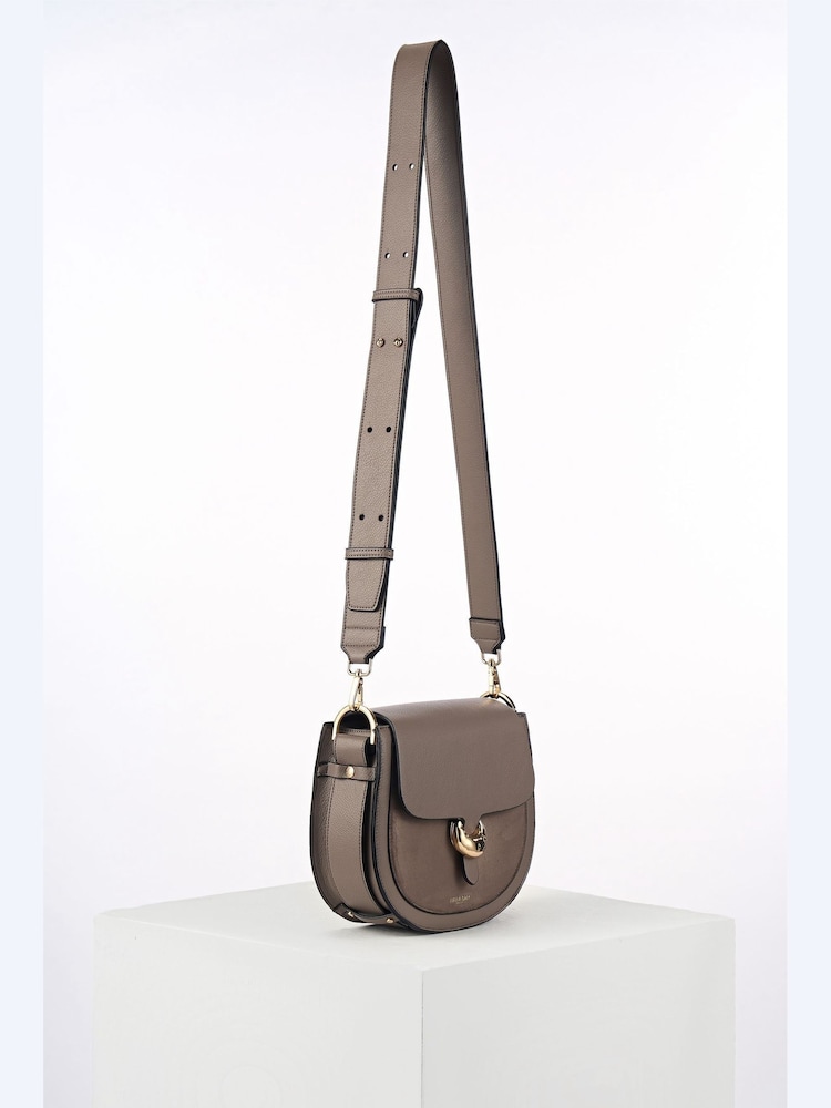 Smeđa - Luella Venetia Peat Saddle Cross-Body Bag - Slika 2 od 3