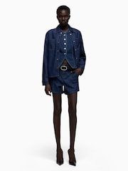 7 For All Mankind Blue Lady Vest in Indigo - Imagen 3 de 6