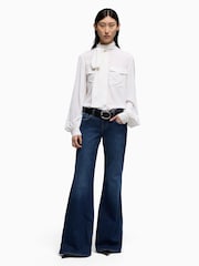 7 For All Mankind Low Rise Flare Indiglow Jeans - Image 1 of 6