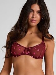 Hunkemoller Red Frida Non-Padded Underwired Bra - Image 1 of 5